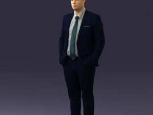 guy in blue business suit 0467 3d print ready 3D प्रिंट मॉडल