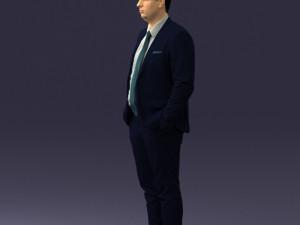 guy in blue business suit 0467 3d print ready 3D प्रिंट मॉडल