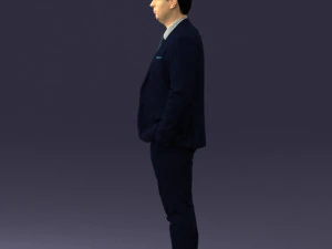guy in blue business suit 0467 3d print ready 3D Print Model