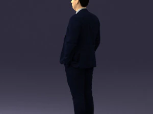 guy in blue business suit 0467 3d print ready 3D Print Model