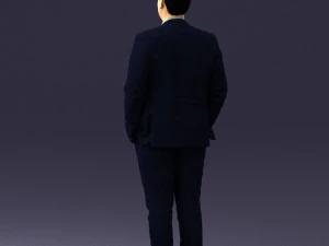 guy in blue business suit 0467 3d print ready 3D Print Model