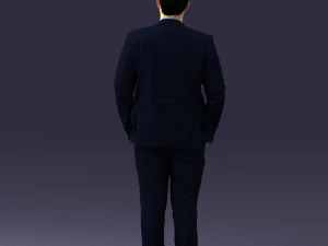 guy in blue business suit 0467 3d print ready 3D Print Model