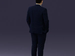 guy in blue business suit 0467 3d print ready 3D Print Model