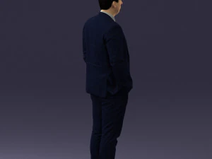 guy in blue business suit 0467 3d print ready 3D Print Model