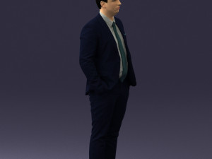 guy in blue business suit 0467 3d print ready 3D प्रिंट मॉडल