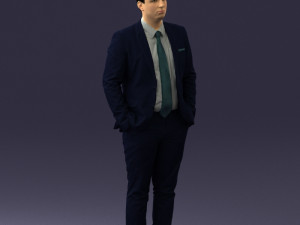 guy in blue business suit 0467 3d print ready 3D प्रिंट मॉडल