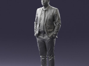 guy in blue business suit 0467 3d print ready 3D प्रिंट मॉडल