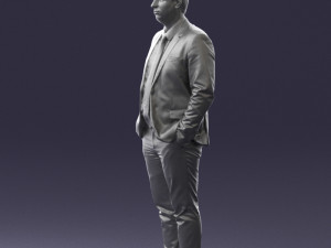 guy in blue business suit 0467 3d print ready 3D प्रिंट मॉडल