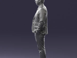 guy in blue business suit 0467 3d print ready 3D Print Model