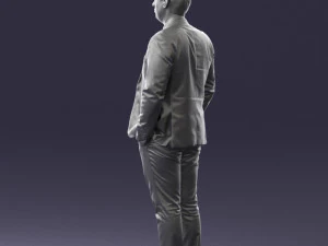 guy in blue business suit 0467 3d print ready 3D Print Model