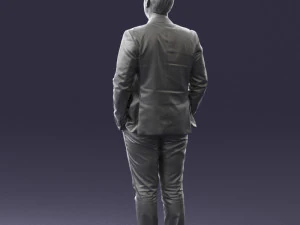 guy in blue business suit 0467 3d print ready 3D Print Model