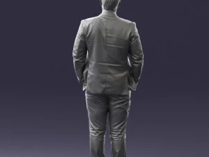 guy in blue business suit 0467 3d print ready 3D Print Model