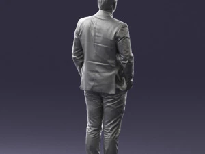 guy in blue business suit 0467 3d print ready 3D Print Model
