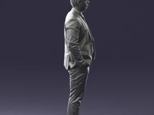 guy in blue business suit 0467 3d print ready 3D Print Model