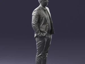guy in blue business suit 0467 3d print ready 3D Print Model