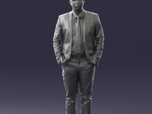 guy in blue business suit 0467 3d print ready 3D प्रिंट मॉडल
