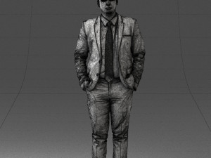guy in blue business suit 0467 3d print ready 3D प्रिंट मॉडल