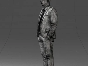 guy in blue business suit 0467 3d print ready 3D Print Model