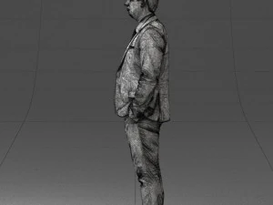 guy in blue business suit 0467 3d print ready 3D Print Model