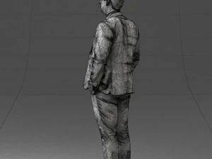 guy in blue business suit 0467 3d print ready 3D Print Model