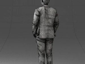 guy in blue business suit 0467 3d print ready 3D Print Model