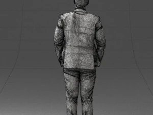 guy in blue business suit 0467 3d print ready 3D Print Model