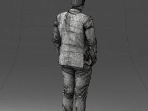 guy in blue business suit 0467 3d print ready 3D Print Model