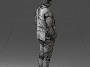 guy in blue business suit 0467 3d print ready 3D Print Model