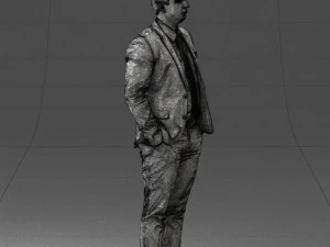 guy in blue business suit 0467 3d print ready 3D Print Model