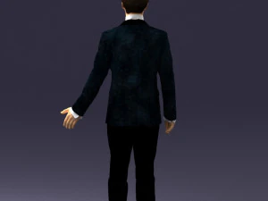 boy in suit with bow tie 0462 3D Model