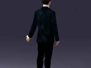 boy in suit with bow tie 0462 3D Модель