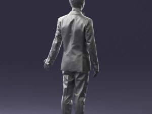 boy in suit with bow tie 0462 3D Model