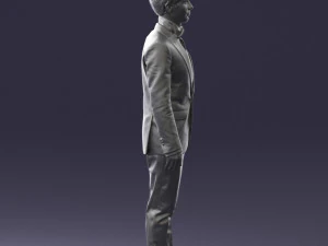boy in suit with bow tie 0462 3D Model