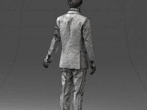 boy in suit with bow tie 0462 3D Model