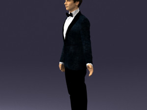 boy in suit with bow tie 0462 3d print ready 3D Принт Модель
