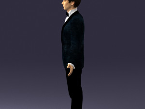 boy in suit with bow tie 0462 3d print ready 3D Принт Модель
