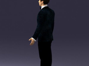 boy in suit with bow tie 0462 3d print ready 3D Принт Модель