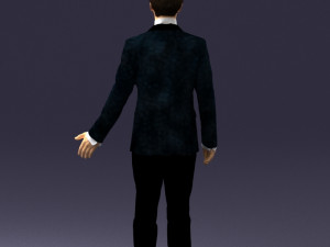 boy in suit with bow tie 0462 3d print ready 3D Принт Модель