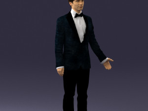 boy in suit with bow tie 0462 3d print ready 3D Принт Модель