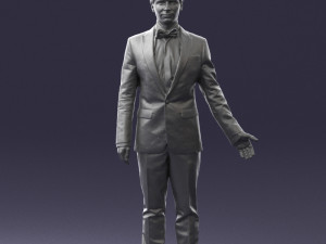 boy in suit with bow tie 0462 3d print ready 3D Принт Модель
