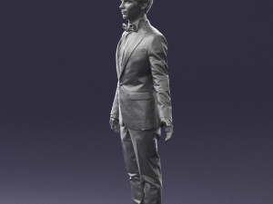boy in suit with bow tie 0462 3d print ready 3D Принт Модель