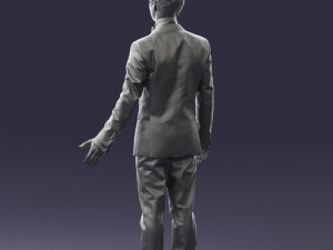boy in suit with bow tie 0462 3d print ready 3D Принт Модель