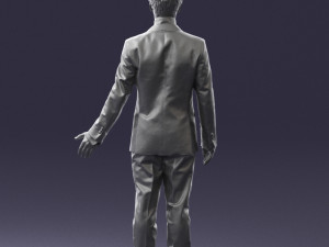 boy in suit with bow tie 0462 3d print ready 3D Принт Модель