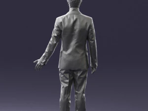 gar&ccedil;on en costume avec n&oelig;ud papillon 0462 pr&ecirc;t &agrave; imprimer en 3D Modèles 3D en vedette