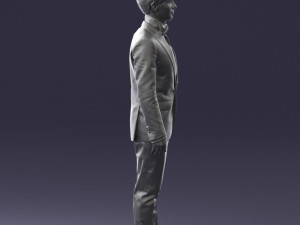 boy in suit with bow tie 0462 3d print ready 3D Принт Модель