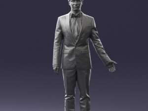 boy in suit with bow tie 0462 3d print ready 3D Принт Модель