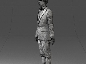 boy in suit with bow tie 0462 3d print ready 3D Принт Модель