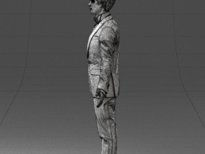boy in suit with bow tie 0462 3d print ready 3D Принт Модель