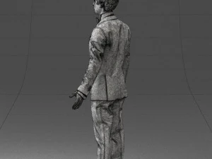 gar&ccedil;on en costume avec n&oelig;ud papillon 0462 pr&ecirc;t &agrave; imprimer en 3D Modèles 3D en vedette