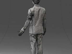 boy in suit with bow tie 0462 3d print ready 3D Принт Модель